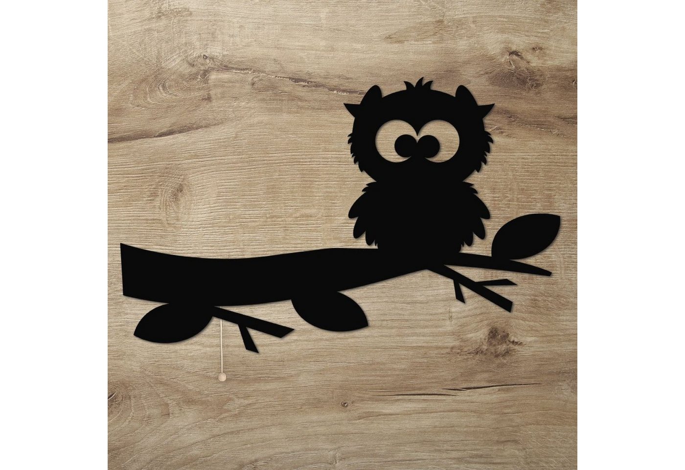Namofactur LED Dekolicht LED Holz Eule Wand Lampe Nachtlicht, Mit Zugschalter, LED fest integriert, Warmweiß Namofactur LED Dekolicht LED Holz Eule Wand Lampe Nachtlicht, Mit Zugschalter, LED fest integriert, Warmweiß von Namofactur