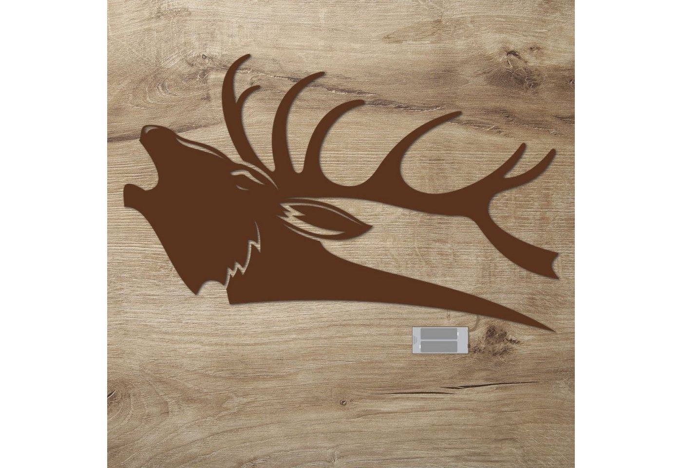 Namofactur LED Dekolicht LED Wandlampe Elch Holz Wand Deko Lampe I Wanddeko, Ohne Zugschalter, LED fest integriert, Warmweiß Namofactur LED Dekolicht LED Wandlampe Elch Holz Wand Deko Lampe I Wanddeko, Ohne Zugschalter, LED fest integriert, Warmweiß von Namofactur