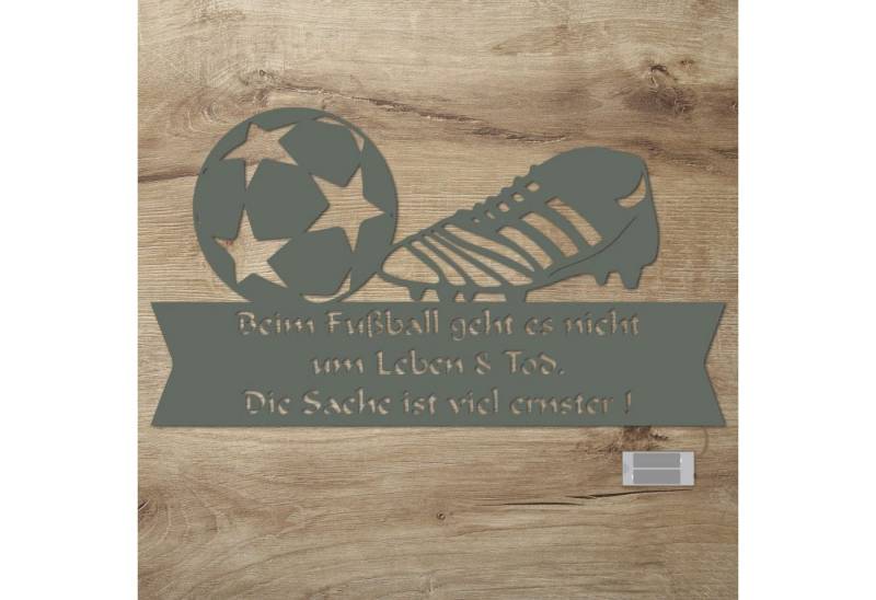 Namofactur LED Dekolicht LED Wandlampe Fußball Holz Wand Deko Lampe I Kinder & Erwachsene, Ohne Zugschalter/Stern, LED fest integriert, Warmweiß von Namofactur