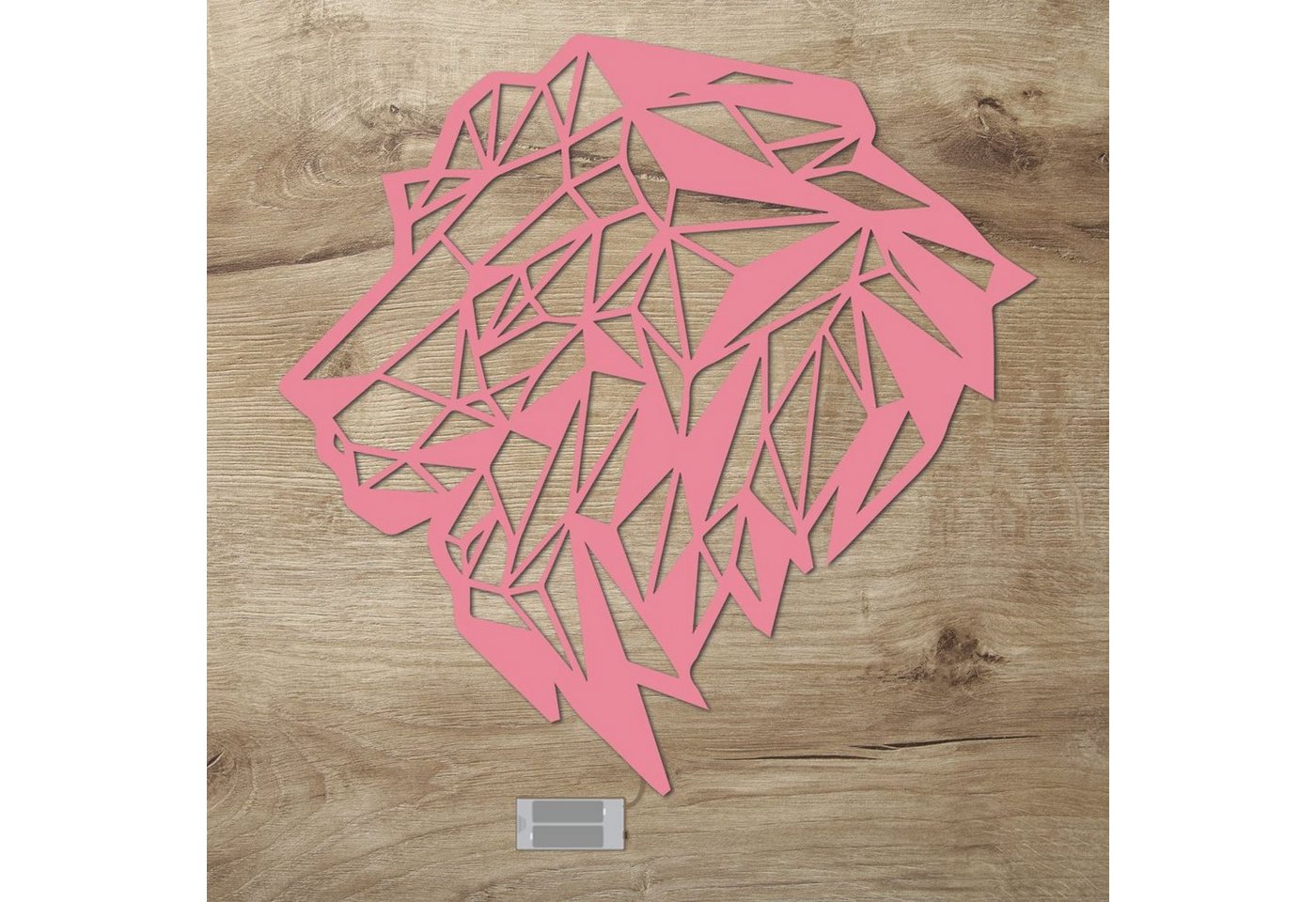 Namofactur LED Dekolicht Löwenkopf Polygon LED Deko Wandleuchte, LED fest integriert, Warmweiß Namofactur LED Dekolicht Löwenkopf Polygon LED Deko Wandleuchte, LED fest integriert, Warmweiß von Namofactur