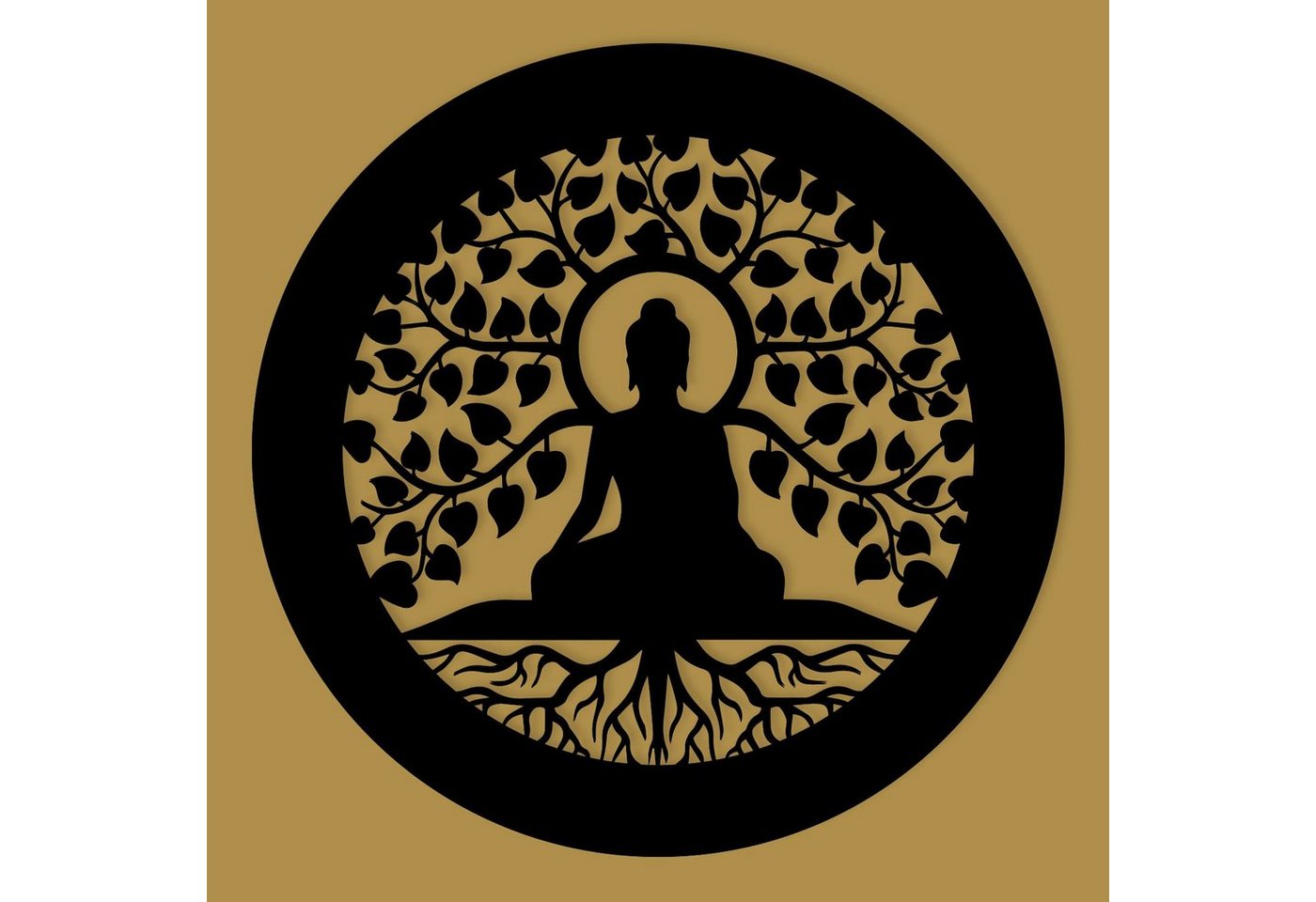 Namofactur LED Dekolicht Yoga, Buddha Baum Wanddeko, Meditation Wandlampe aus Holz, Ohne Zugschalter, LED fest integriert, Warmweiß Namofactur LED Dekolicht Yoga, Buddha Baum Wanddeko, Meditation Wandlampe aus Holz, Ohne Zugschalter, LED fest integriert, Warmweiß von Namofactur