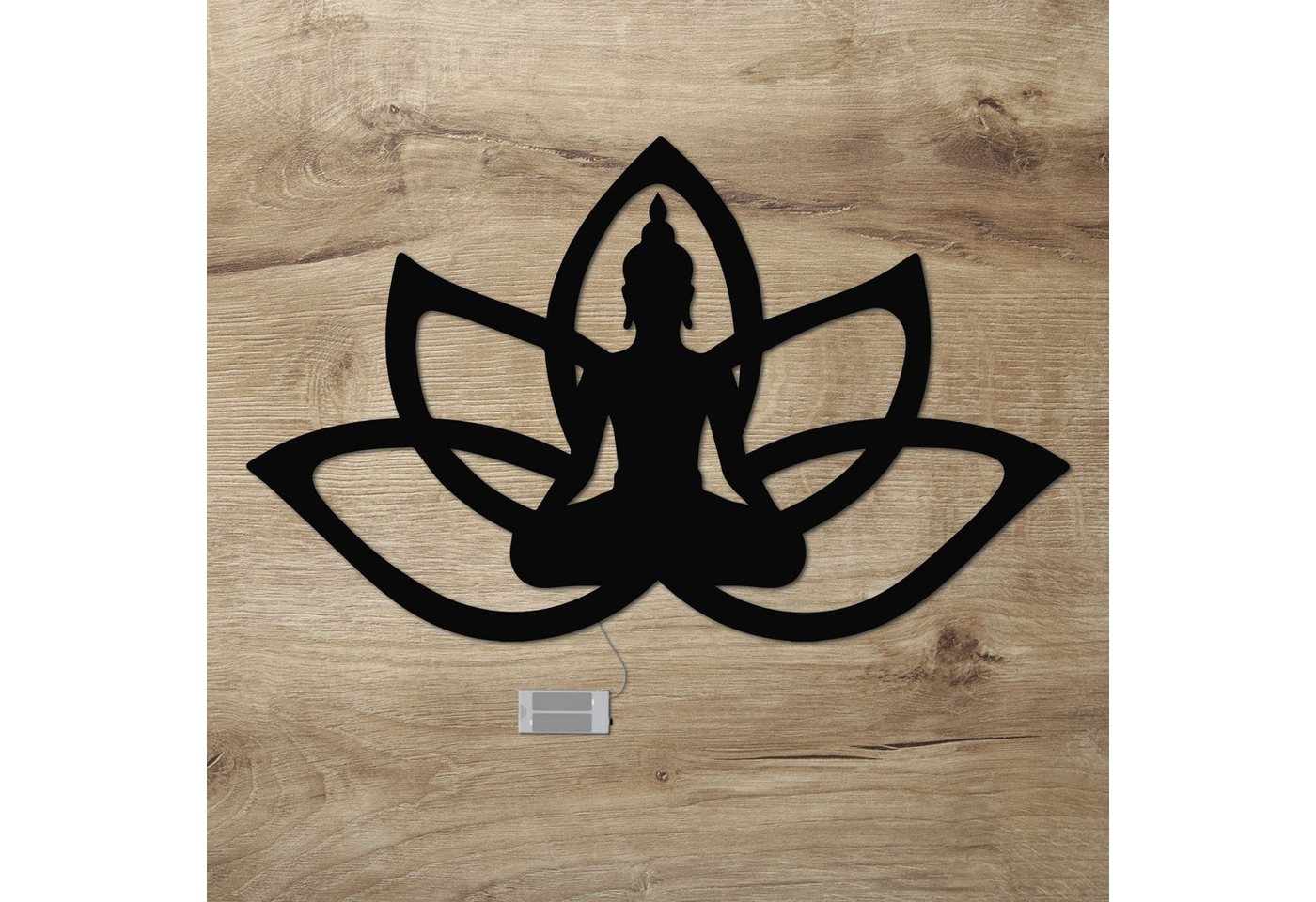 Namofactur LED Dekolicht Yoga, Buddha Lotus Haltung Blume, Meditation Wandlampe aus Holz, Ohne Zugschalter/Stern, LED fest integriert, Warmweiß Namofactur LED Dekolicht Yoga, Buddha Lotus Haltung Blume, Meditation Wandlampe aus Holz, Ohne Zugschalter/Stern, LED fest integriert, Warmweiß von Namofactur