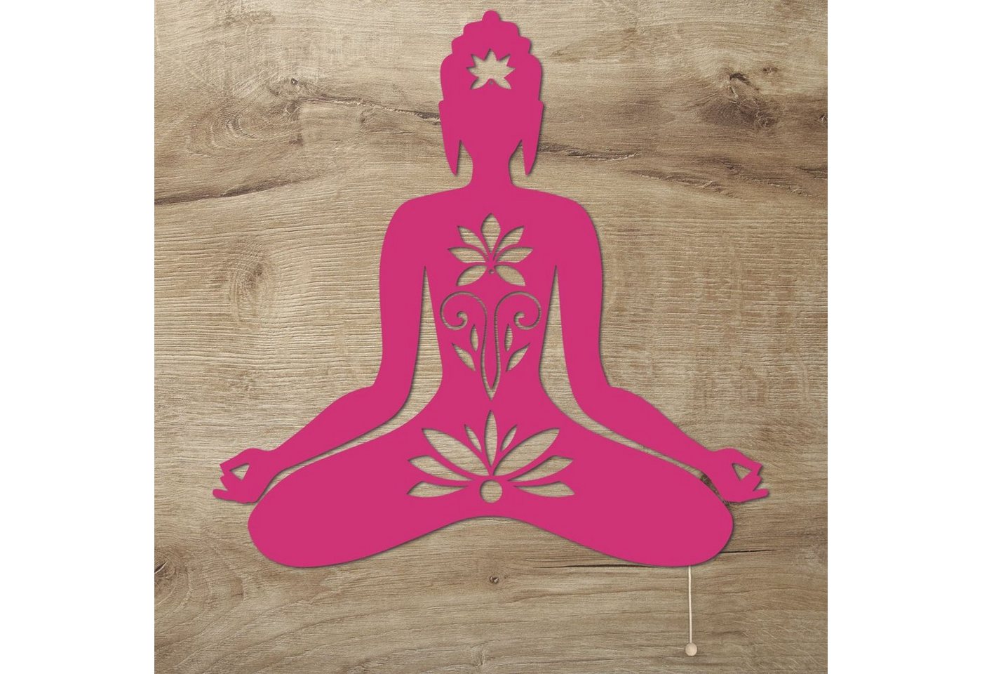 Namofactur LED Dekolicht Yoga Lotus LED Wand Deko Dekoration, Mit Zugschalter, LED fest integriert, Warmweiß Namofactur LED Dekolicht Yoga Lotus LED Wand Deko Dekoration, Mit Zugschalter, LED fest integriert, Warmweiß von Namofactur