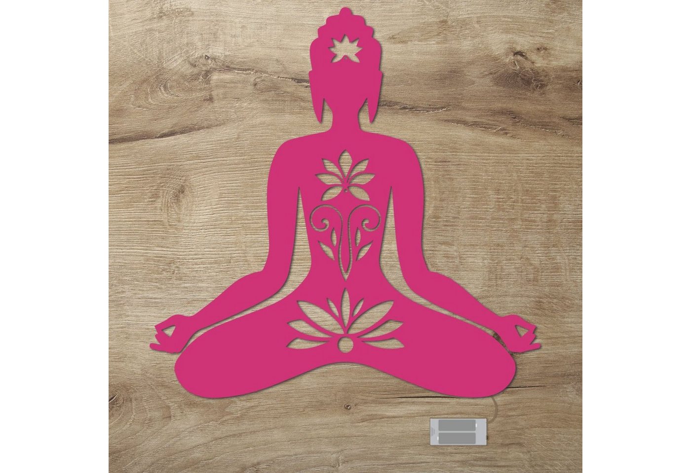 Namofactur LED Dekolicht Yoga Lotus LED Wand Deko Dekoration, Ohne Zugschalter/Stern, LED fest integriert, Warmweiß Namofactur LED Dekolicht Yoga Lotus LED Wand Deko Dekoration, Ohne Zugschalter/Stern, LED fest integriert, Warmweiß von Namofactur