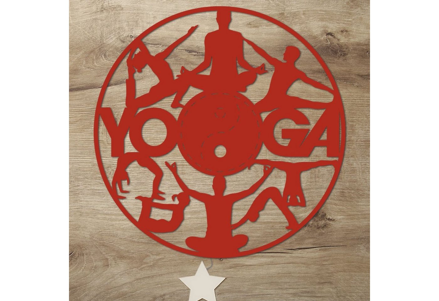 Namofactur LED Dekolicht Yoga Yin Yang LED Holz Wanddeko, Mit Sternabdeckung, LED fest integriert, Warmweiß Namofactur LED Dekolicht Yoga Yin Yang LED Holz Wanddeko, Mit Sternabdeckung, LED fest integriert, Warmweiß von Namofactur