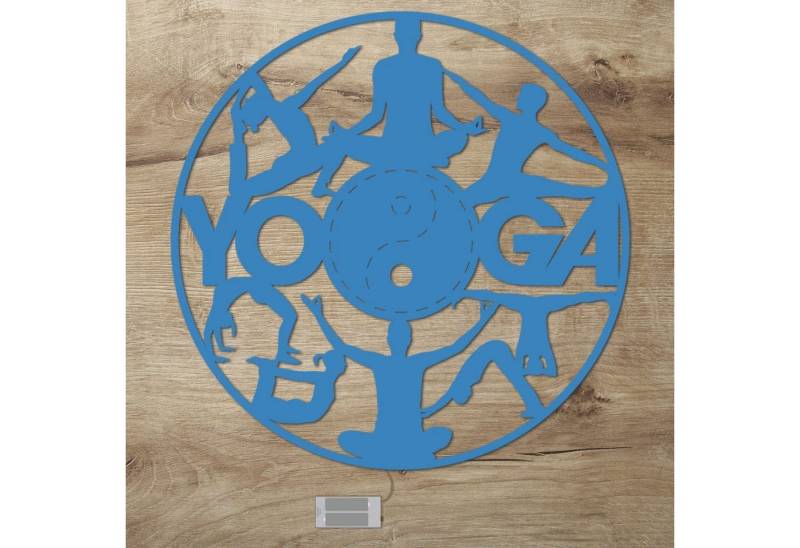 Namofactur LED Dekolicht Yoga Yin Yang LED Holz Wanddeko, Ohne Zugschalter/Stern, LED fest integriert, Warmweiß von Namofactur