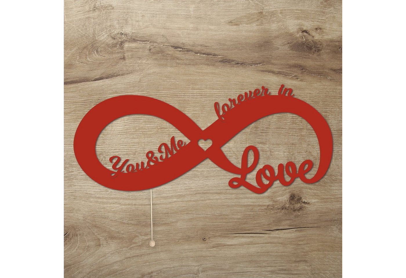 Namofactur LED Dekolicht You & Me Unendlich - Dekoobjekt aus Holz mit Liebes Motiv - Wand Lampe, Mit Zugschalter, LED fest integriert, Warmweiß, Wanddekoobjekt Wohnzimmer Leuchte batteriebetrieben Namofactur LED Dekolicht You & Me Unendlich - Dekoobjekt aus Holz mit Liebes Motiv - Wand Lampe, Mit Zugschalter, LED fest integriert, Warmweiß, Wanddekoobjekt Wohnzimmer Leuchte batteriebetrieben von Namofactur