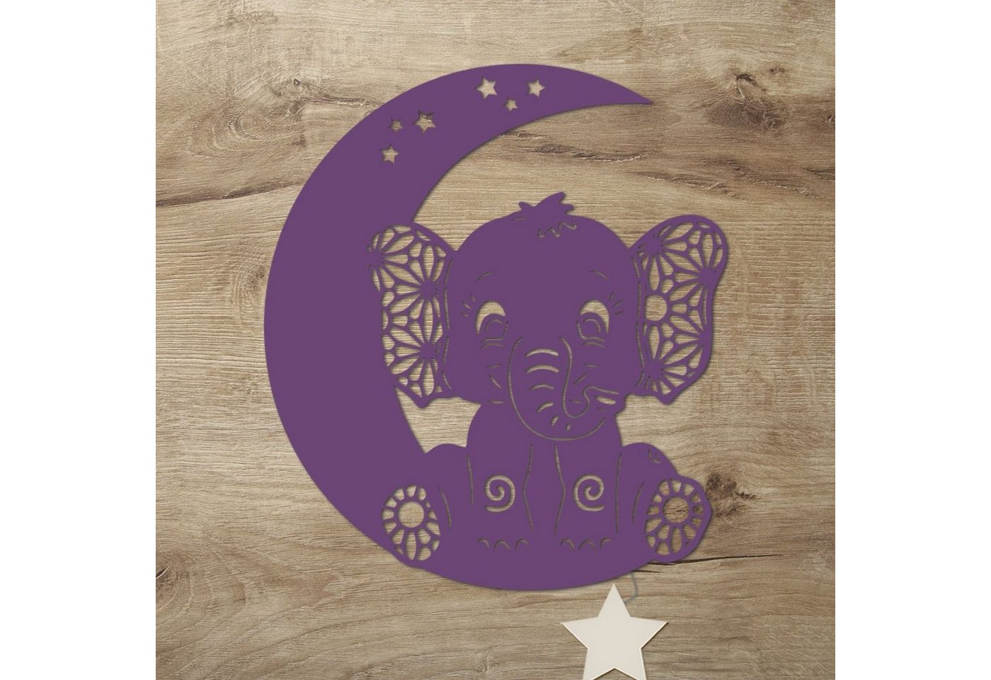 Namofactur LED Nachtlicht Elefant auf Mond - Schlaflicht mit Elefanten Motiv für Kleinkinder, Mit Sternabdeckung, LED fest integriert, Warmweiß, Wanddekoobjekt Kinderzimmer Leuchte batteriebetrieben Namofactur LED Nachtlicht Elefant auf Mond - Schlaflicht mit Elefanten Motiv für Kleinkinder, Mit Sternabdeckung, LED fest integriert, Warmweiß, Wanddekoobjekt Kinderzimmer Leuchte batteriebetrieben von Namofactur