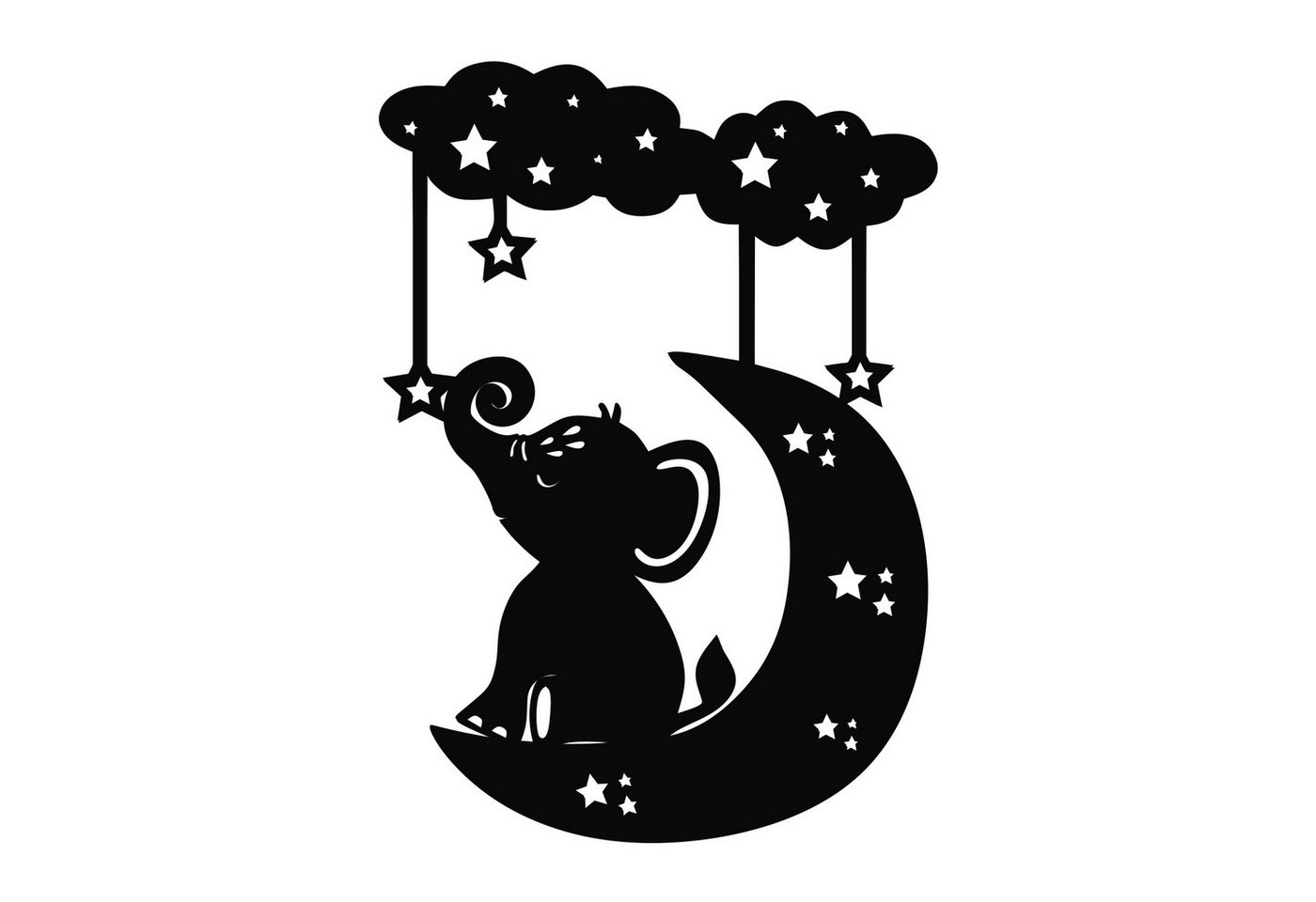 Namofactur LED Nachtlicht Elefant auf Wolke im Sternenhimmel - Schlaflicht mit Elefanten Motiv, Ohne Zugschalter, LED fest integriert, Warmweiß, Wanddekoobjekt Kinderzimmer Leuchte batteriebetrieben Namofactur LED Nachtlicht Elefant auf Wolke im Sternenhimmel - Schlaflicht mit Elefanten Motiv, Ohne Zugschalter, LED fest integriert, Warmweiß, Wanddekoobjekt Kinderzimmer Leuchte batteriebetrieben von Namofactur