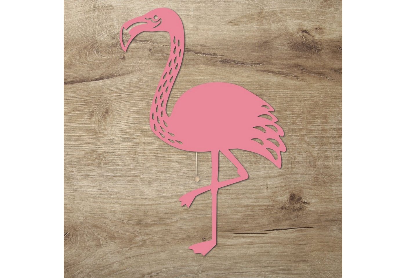 Namofactur LED Nachtlicht Flamingo Wandlampe, Nachtlicht Flamingo Holz Wand Deko Lampe Kinder, Mit Zugschalter, LED fest integriert, Warmweiß von Namofactur