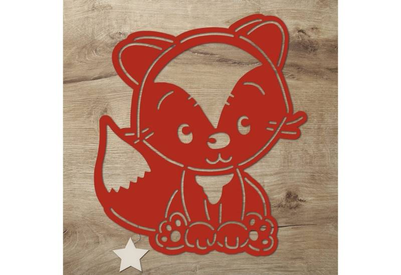 Namofactur LED Nachtlicht Fuchs - Schlaflicht mit Fuchs-Motiv für Kleinkinder - Wand Deko Lampe, Mit Sternabdeckung, LED fest integriert, Warmweiß, Wanddekoobjekt Kinderzimmer Leuchte batteriebetrieben von Namofactur