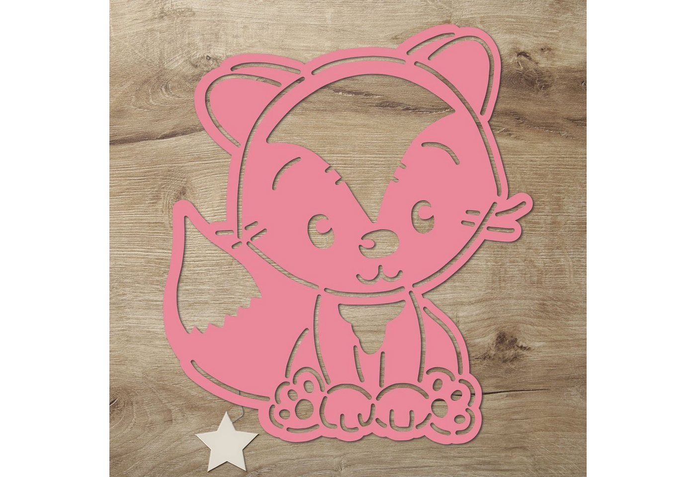 Namofactur LED Nachtlicht Fuchs - Schlaflicht mit Fuchs-Motiv für Kleinkinder - Wand Deko Lampe, Mit Sternabdeckung, LED fest integriert, Warmweiß, Wanddekoobjekt Kinderzimmer Leuchte batteriebetrieben Namofactur LED Nachtlicht Fuchs - Schlaflicht mit Fuchs-Motiv für Kleinkinder - Wand Deko Lampe, Mit Sternabdeckung, LED fest integriert, Warmweiß, Wanddekoobjekt Kinderzimmer Leuchte batteriebetrieben von Namofactur