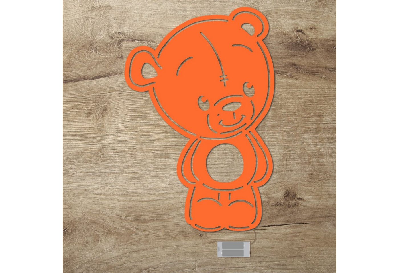 Namofactur LED Nachtlicht LED Wandlampe Nachtlicht Teddy Bär Kinderzimmer, Ohne Zugschalter, LED fest integriert, Warmweiß von Namofactur