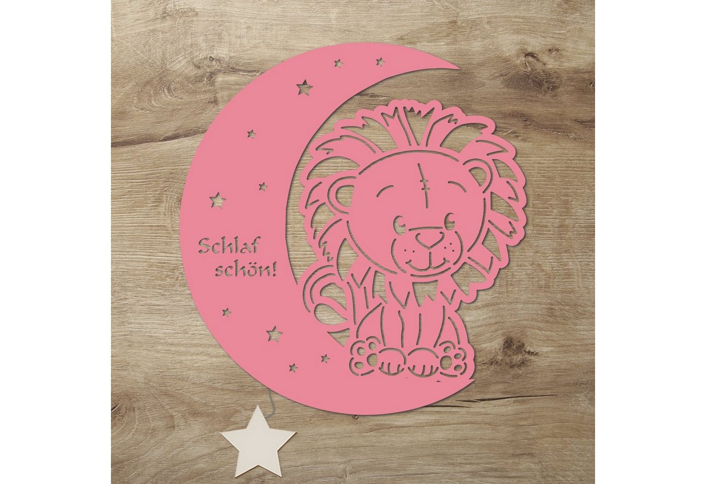 Namofactur LED Nachtlicht Löwe Mond Nachtlicht 'Schlaf schön', Kinderzimmer, Schlummerlicht, Mit Sternabdeckung, LED fest integriert, Warmweiß Namofactur LED Nachtlicht Löwe Mond Nachtlicht 'Schlaf schön', Kinderzimmer, Schlummerlicht, Mit Sternabdeckung, LED fest integriert, Warmweiß von Namofactur