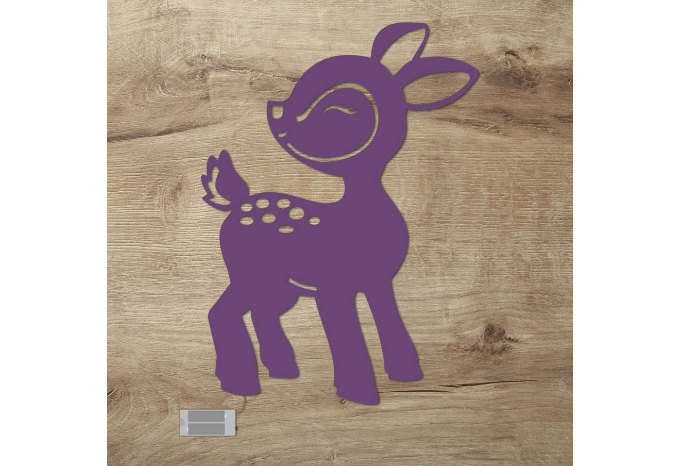 Namofactur LED Nachtlicht Rehkitz LED Nachtlicht aus Holz für das Kinderzimmer, LED fest integriert, Warmweiß Namofactur LED Nachtlicht Rehkitz LED Nachtlicht aus Holz für das Kinderzimmer, LED fest integriert, Warmweiß von Namofactur