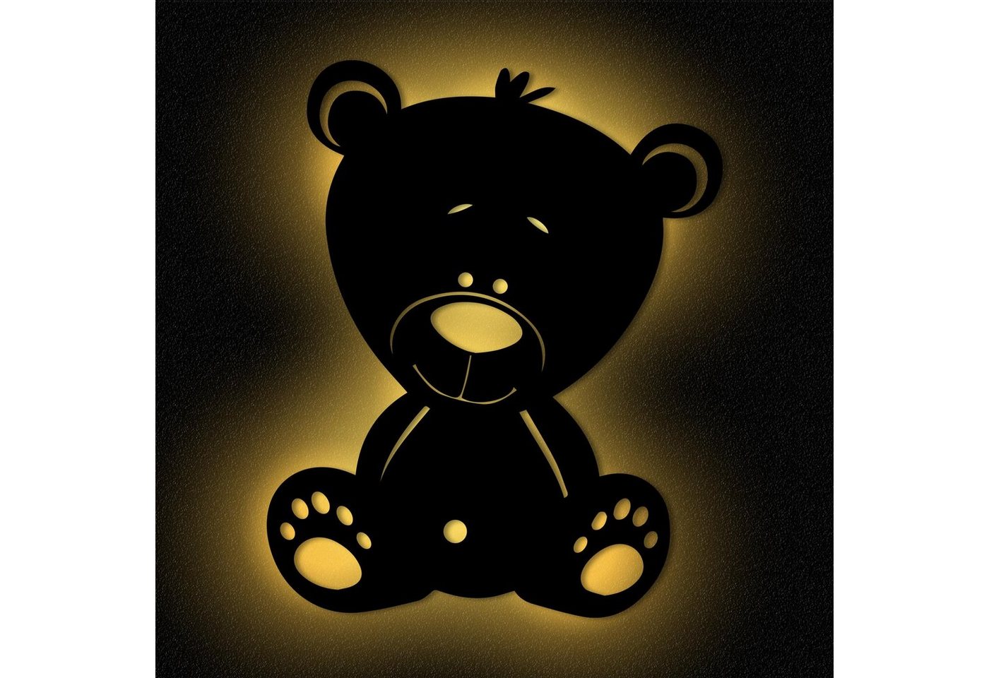 Namofactur LED Nachtlicht Teddy Bär Kinderzimmer Nachtlicht Kinder Wandlampe I MDF Holz, LED fest integriert, Warmweiß von Namofactur