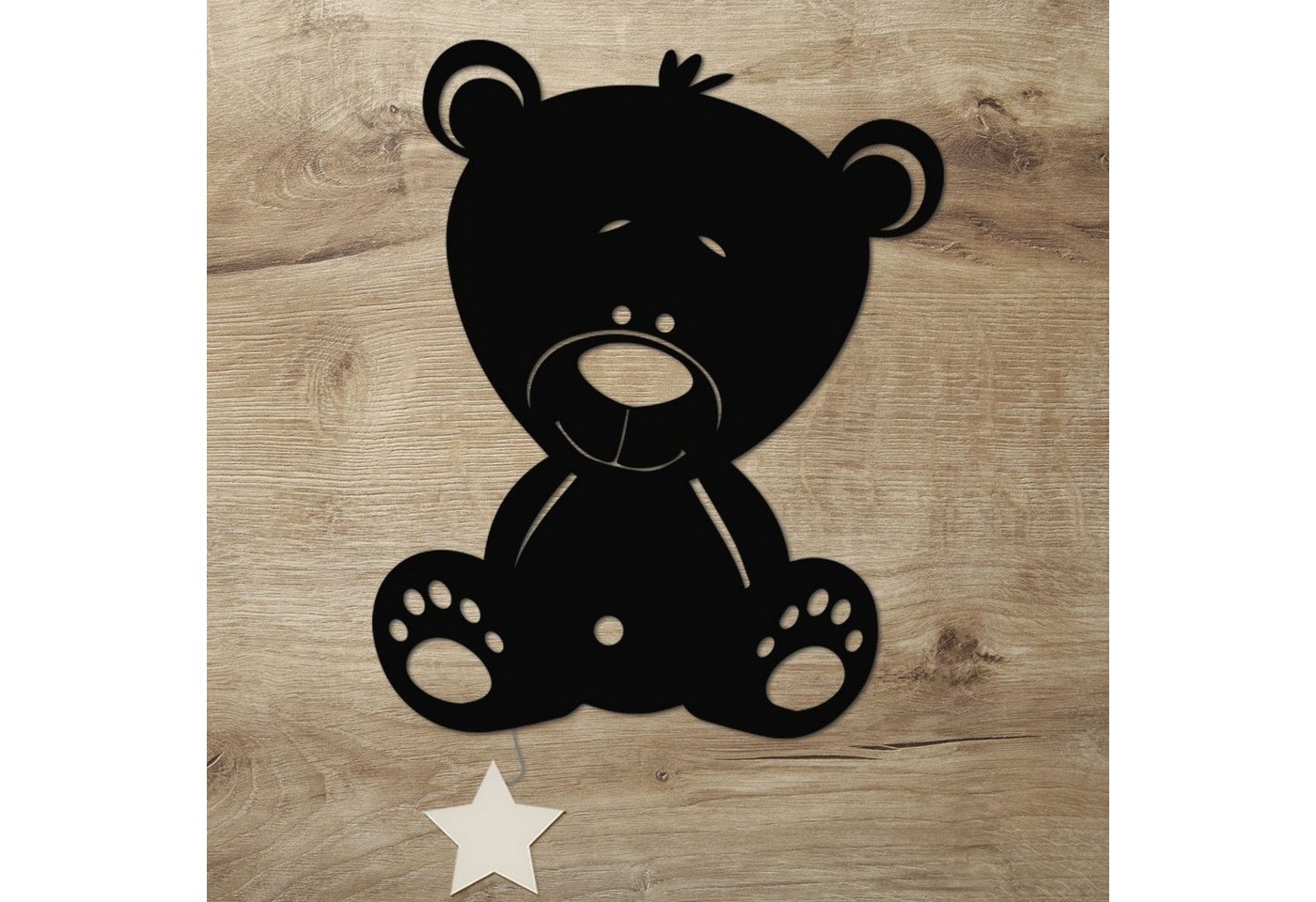 Namofactur LED Nachtlicht Teddy Bär - Schlaflicht mit Bären Motiv für Kleinkinder, Mit Sternabdeckung, LED fest integriert, Warmweiß, Wanddekoobjekt Kinderzimmer Leuchte batteriebetrieben Namofactur LED Nachtlicht Teddy Bär - Schlaflicht mit Bären Motiv für Kleinkinder, Mit Sternabdeckung, LED fest integriert, Warmweiß, Wanddekoobjekt Kinderzimmer Leuchte batteriebetrieben von Namofactur