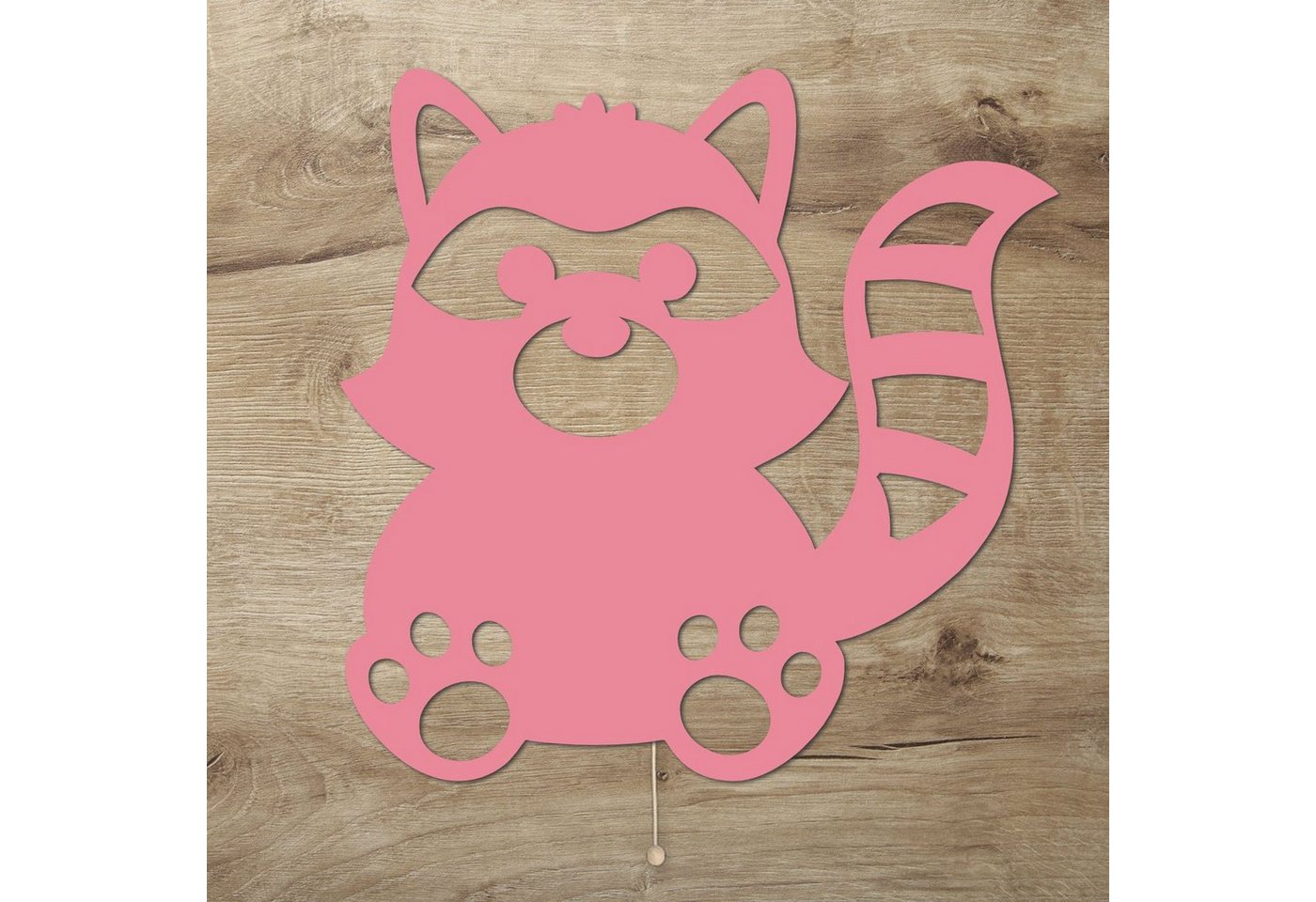 Namofactur LED Nachtlicht Waschbär Kinderzimmer Wand Lampe Deko, Nachtlicht für Kinder, Mit Zugschalter, LED fest integriert, Warmweiß Namofactur LED Nachtlicht Waschbär Kinderzimmer Wand Lampe Deko, Nachtlicht für Kinder, Mit Zugschalter, LED fest integriert, Warmweiß von Namofactur