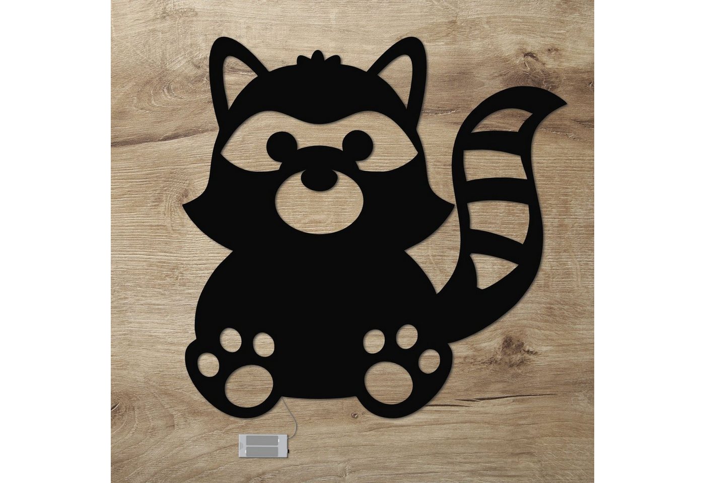 Namofactur LED Nachtlicht Waschbär Kinderzimmer Wand Lampe Deko, Nachtlicht für Kinder, Ohne Zugschalter/Stern, LED fest integriert, Warmweiß Namofactur LED Nachtlicht Waschbär Kinderzimmer Wand Lampe Deko, Nachtlicht für Kinder, Ohne Zugschalter/Stern, LED fest integriert, Warmweiß von Namofactur
