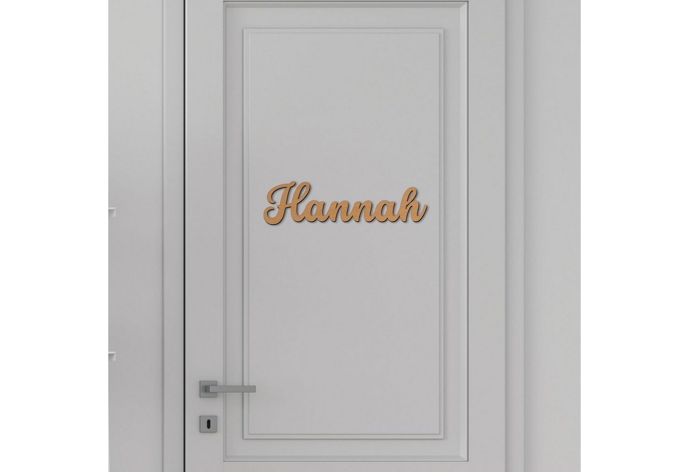 Namofactur Wanddekoobjekt Name Hannah Holz Schild Buchstaben Namensschild I MDF Holz von Namofactur