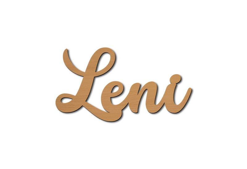 Namofactur Wanddekoobjekt Name Leni Holz Schild Buchstaben Namensschild I MDF Holz von Namofactur