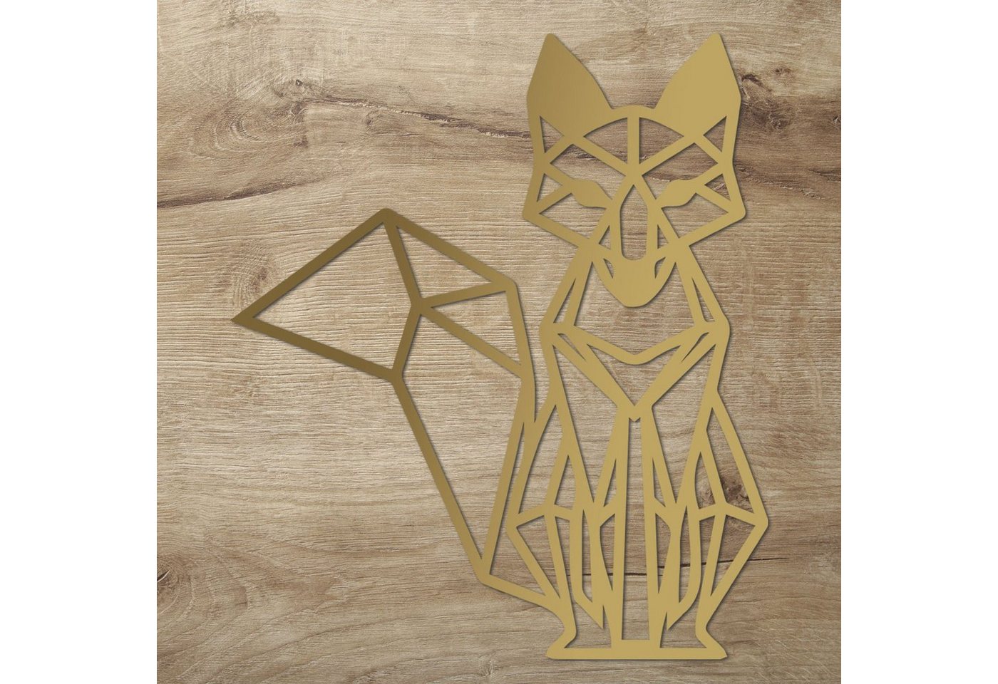 Namofactur Wanddekoobjekt Wandtattoo Fuchs Geometrisch, Wanddeko aus Holz von Namofactur