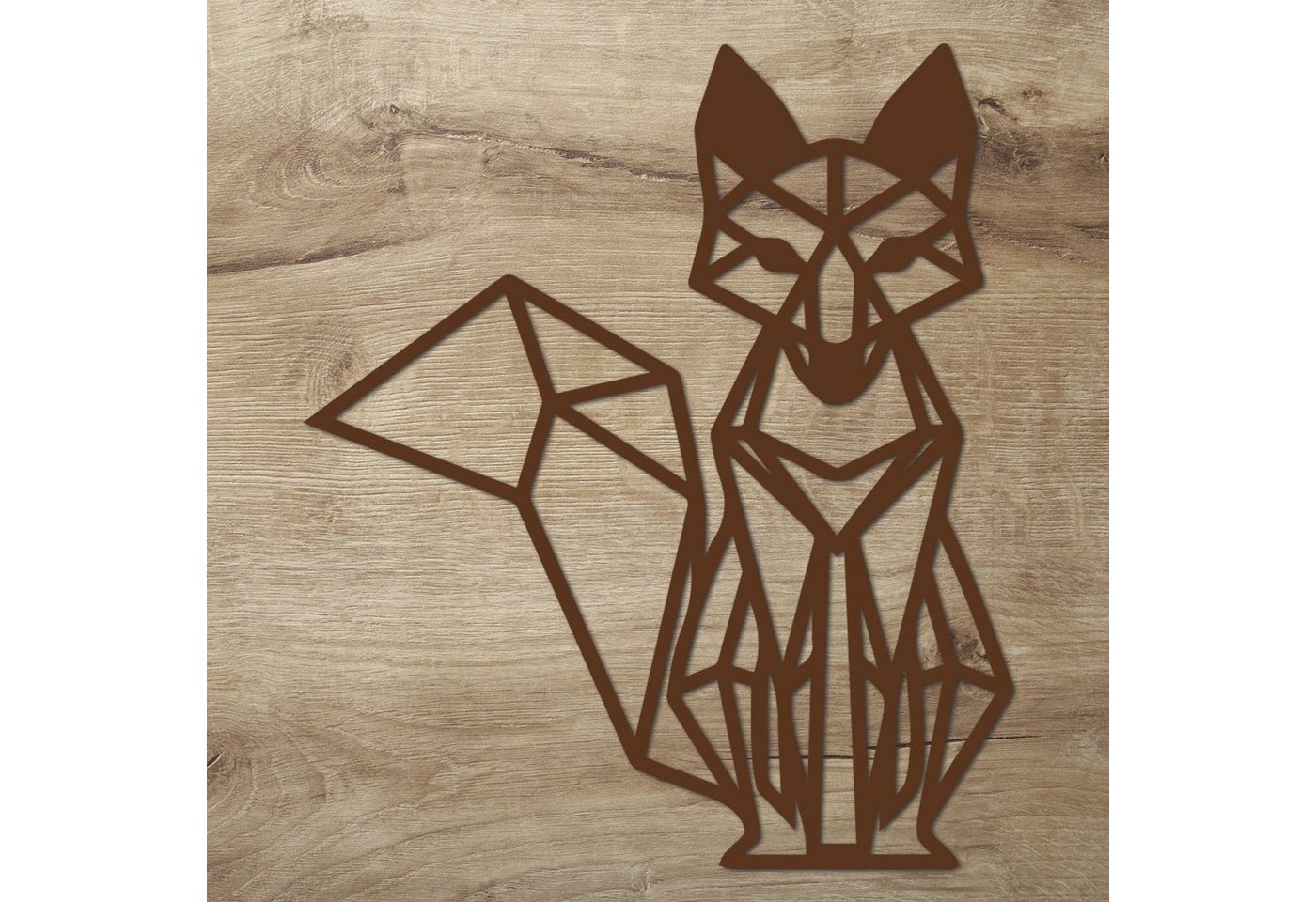 Namofactur Wanddekoobjekt Wandtattoo Fuchs Geometrisch, Wanddeko aus Holz von Namofactur