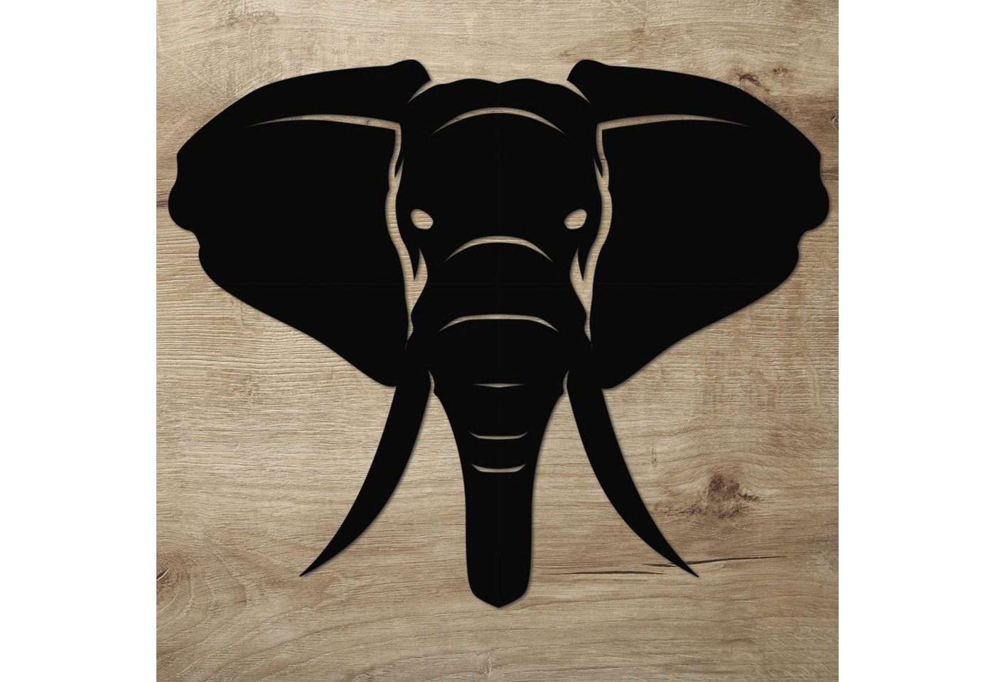 Namofactur Wanddekoobjekt XXL Elefanten Kopf Holz Wandtattoo Wand Deko Wanddeko Groß, Wandtattoo, Wanddeko aus Holz, Wandbild aus Holz von Namofactur