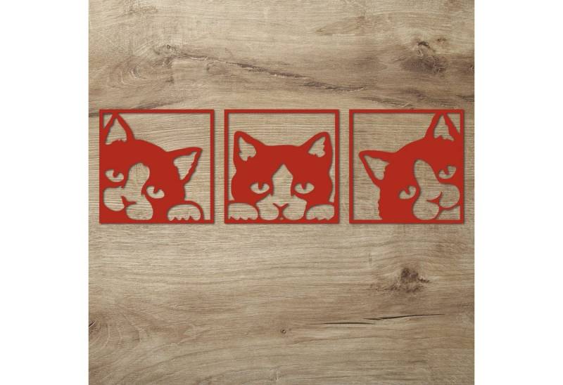Namofactur Wanddekoobjekt XXL Wandbild 3 Katzen im Rahmen (3-teilig), Wanddeko '3 Katzen' Wandgestaltung für dein Wohnzimmer / Schlafzimmer Namofactur Wanddekoobjekt XXL Wandbild 3 Katzen im Rahmen (3-teilig), Wanddeko '3 Katzen' Wandgestaltung für dein Wohnzimmer / Schlafzimmer von Namofactur