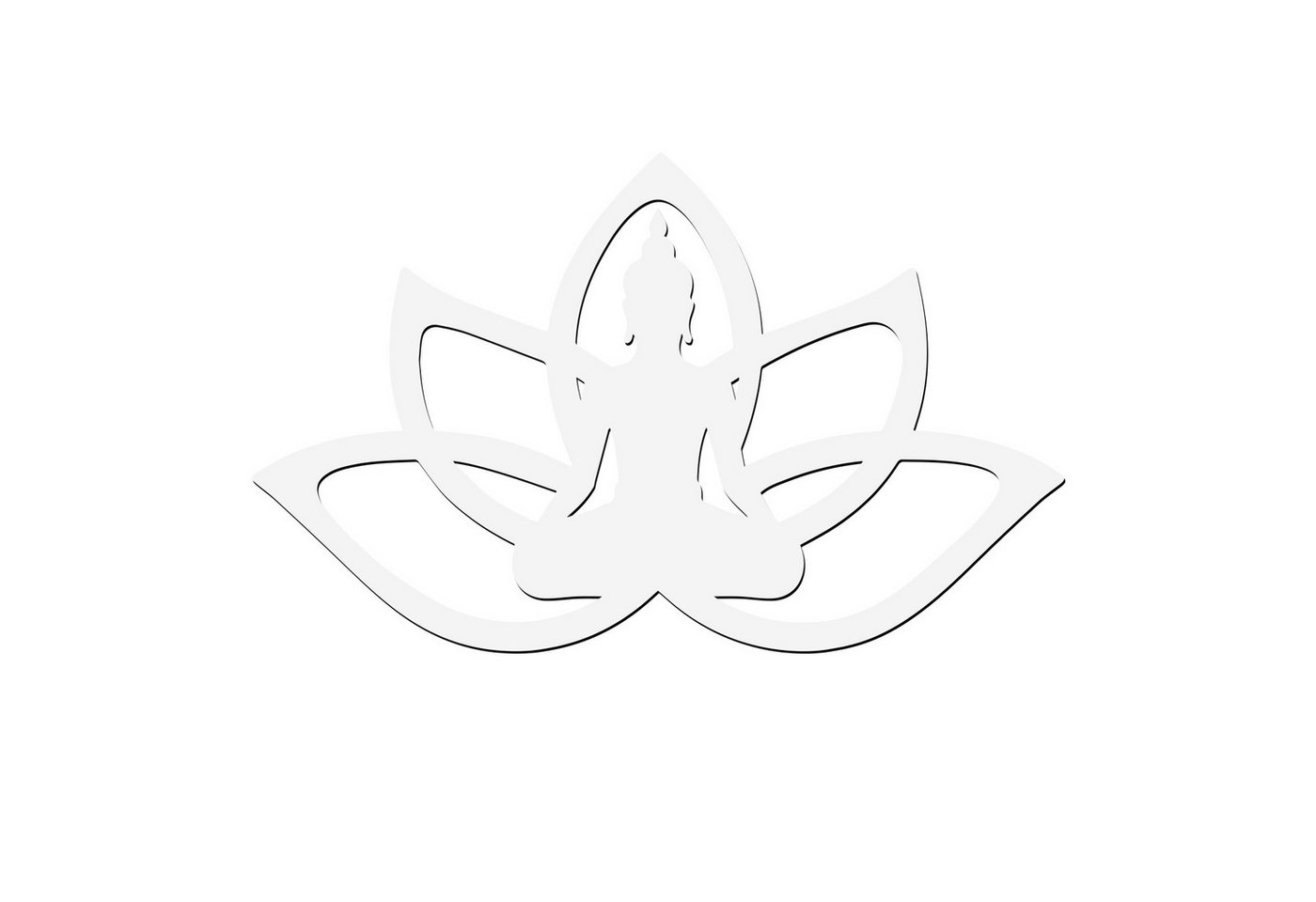 Namofactur Wandtattoo Buddha im Lotus XXL Wandtattoo von Namofactur