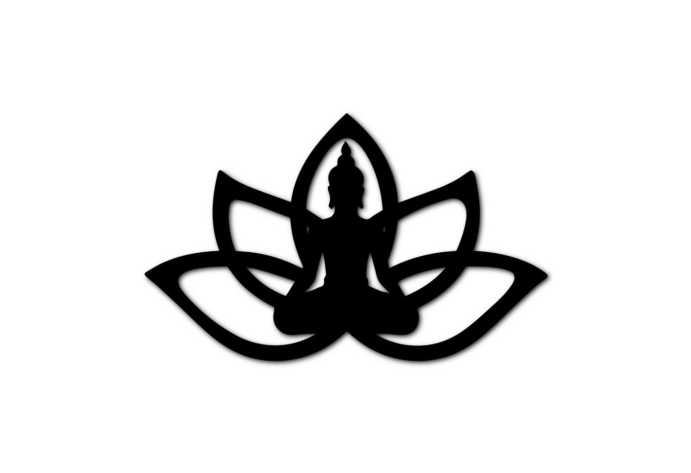 Namofactur Wandtattoo Buddha im Lotus XXL Wandtattoo von Namofactur