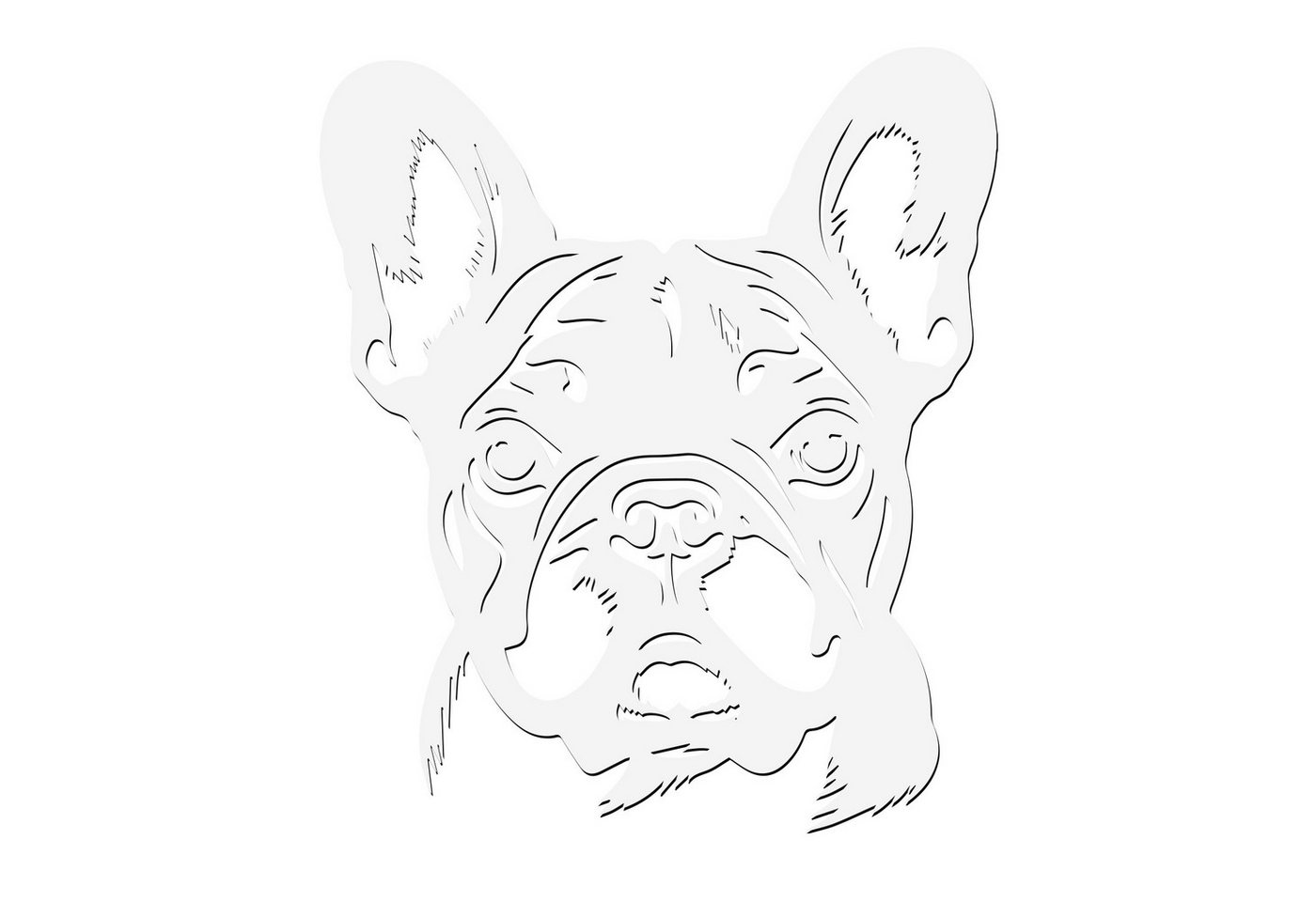 Namofactur Wandtattoo Französische Bulldogge Wandtattoo von Namofactur