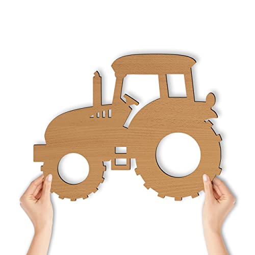 Wandlampe Traktor I Nachtlicht Schlummerlicht Kinderzimmer Kinder Mädchen Junge I MDF Holz Batteriebetrieb von Namofactur