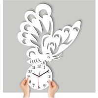 Wanduhr Schmetterling Wand Deko Schmetterlinge I Holz Geschenk Geschenkidee Für Kinder & Erwachsene von Namofactur