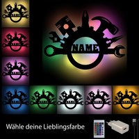 Werkzeug Männer Deko Geschenke Usb Farbwechsel Lampe Nachtlicht Personalisiert Mit Namen Als Geburtstagsgeschenk von Namofactur