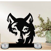 Wolf Wolfskopf Teelichthalter Kerzenhalter Aus Mdf-Holz - Tischdeko Und Geschenkidee Für Wohnzimmer, Büro, Jahrestag in 9 Farben Wolf Wolfskopf Teelichthalter Kerzenhalter Aus Mdf-Holz - Tischdeko Und Geschenkidee Für Wohnzimmer, Büro, Jahrestag in 9 Farben von Namofactur