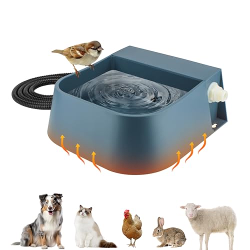 NAMSAN Beheizbarer Wassernapf Frostschutz Wassernapf mit Schwimmer Trinknapf mit Wasseranschluss für Hunde/Katze/Hasen/Hühner von Namsan