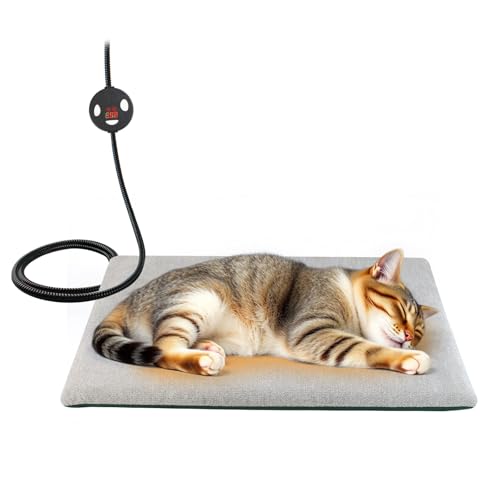 NAMSAN Haustier Heizmatte mit Temperaturregelung & Timing-Kontrolle 40 x 29 cm Heizkissen Heizplatten für Aussen Hundehütte/Katzenhütte/Terrarium/Hasenstall von Namsan