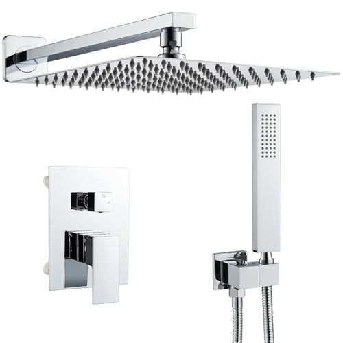 Namuoto Unterputz Duscharmatur Set, Regendusche Duschsystem Unterputz mit Kopfbrause, Handbrause, Duschgarnitur, Duschset Chrom Namuoto Unterputz Duscharmatur Set, Regendusche Duschsystem Unterputz mit Kopfbrause, Handbrause, Duschgarnitur, Duschset Chrom von Namuoto