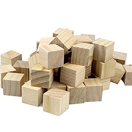 NAMVO 100PCS Holzwürfel - 20mm- Holz Quadrat Blöcke für Puzzle Making, Handwerk & DIY Projekte von Namvo