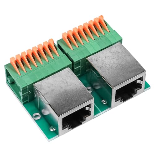 Namvo 2 STK. RJ45-Ethernet-Anschlussklemme RJ45 8P8C-Buchse auf 8-poligen Adapteranschluss Breakout RJ45 lötfreier Netzwerkschnittstellenanschluss mit Leiterplatte von Namvo