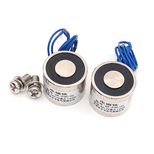 Namvo 2pcs KK-P30 / 25 8KG Saugmagnetmagnet DC 12V Heben Halten Elektromagnet Elektromagnete von Namvo