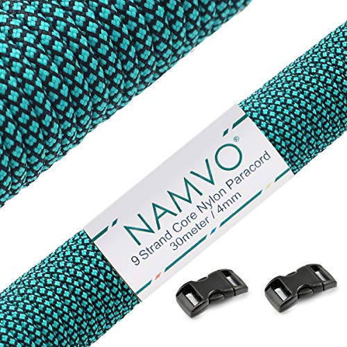 Namvo 550 Paracord Mil Spec Type III 9 Inner Strands Nylon Parachute Cord Strong Breaking Strength 100 Feet von Namvo