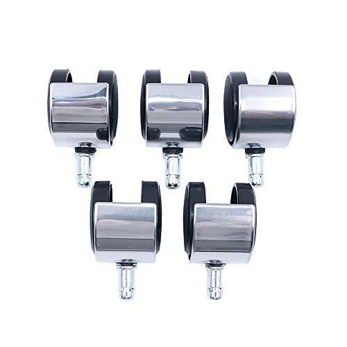 Namvo Bürostuhlrollen, Set mit 5 Ersatzrollen aus Polyurethan, Ersatzrollen für 11 mm Drehstuhl, schützt Ihren Teppich/Hartholz (kein L?rm) von Namvo