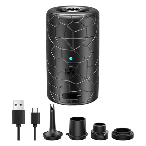 Namvo Elektrische Luftpumpe für Aufblasbares, 4000 mAh wiederaufladbare Batterie-Luftpumpe für Luftbett, 2-in-1 tragbare Mini-Vakuumpumpe von Namvo