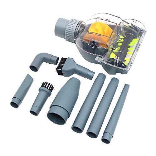 Namvo Multifunktionszubeh?r, Mini Turbo Bodenbürstenwerkzeug + 9-teiliger Bürstenkopf Praktisches Set für 32 mm / 35 mm Staubsauger von Namvo