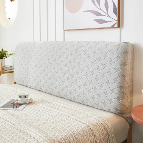 Namzi 1 Schlafzimmer-Dekoration, weiche Tasche, Bett-Rückenlehnen-Schutzhülle, ganzjährig, universell, abnehmbar und waschbar, einfacher Staubschutz, Länge 120 cm (hellgrau) von Namzi