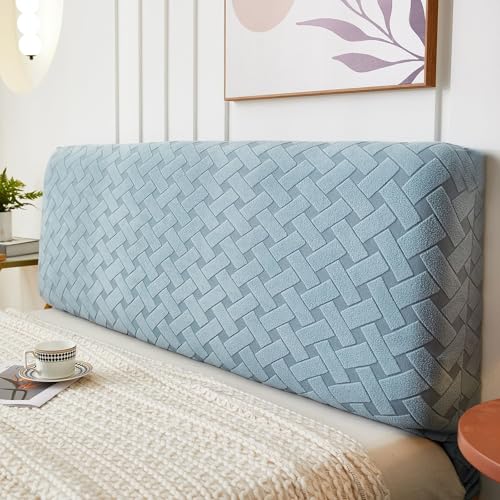 Namzi 1 Stück All Inclusive abnehmbarer, waschbarer Bett-Rückenlehnen-Schutzbezug, für alle Jahreszeiten, universal, schlicht, dekorativer Staubschutz, Länge 220 cm, Blau von Namzi