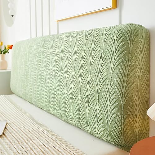 Namzi 1 Stück Komplettpaket Plüschstoff Kopfteil Rückenlehne Weiches Paket Kopfteil Schutzhülle Einfaches dreidimensionales Muster Kopfteilbezug 150 cm lang (grün) von Namzi