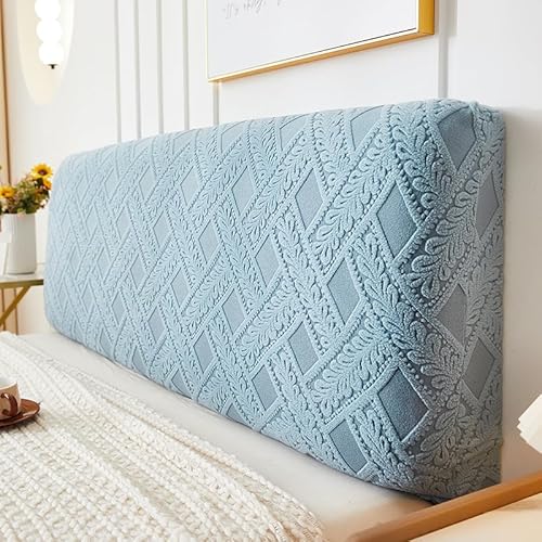 Namzi 1 Stück dreidimensionale Plüsch-Rattan-Softtasche, mit Staubschutz für das Kopfteil, der entfernt und gewaschen werden kann. Der Kopfteilbezug ist 150 cm lang (blau) von Namzi